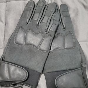 New Black Motorcycle Leather/Cotton gloves.